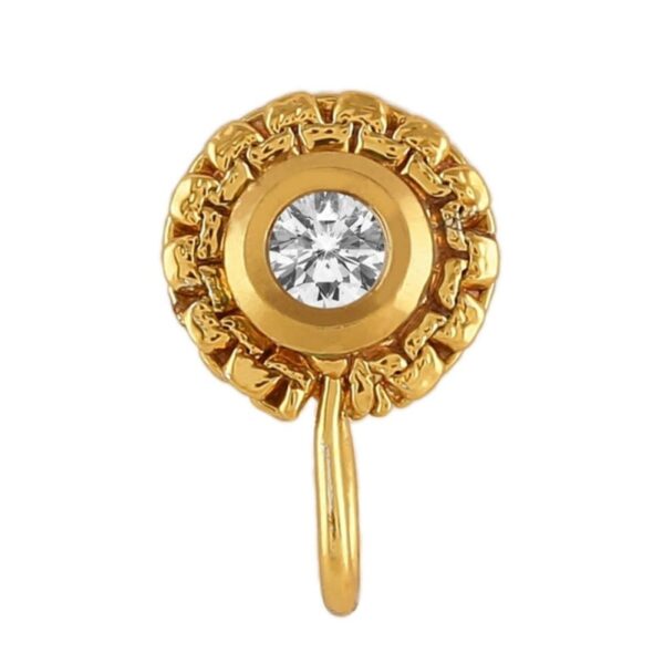 Gold Plated Circle Nose Pin/Nath Clip On Nose Ring Small