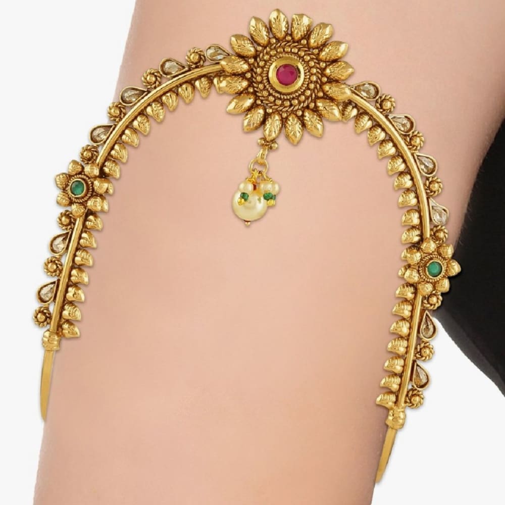 ACCESSHER Gold Color Copper Material South Indian