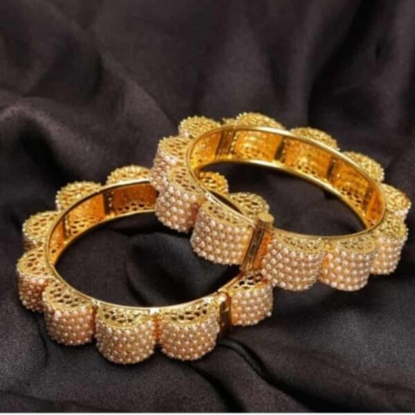 Traditional Gold Plated Gajra Style Pearl Embellished