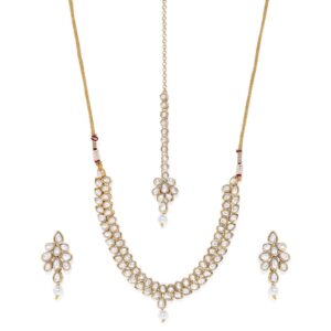 Traditional Gold Plated Kundan Necklace Set for Women