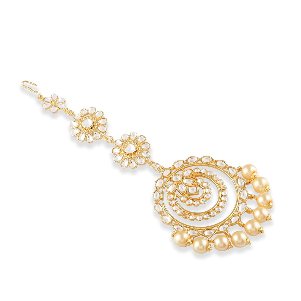 AccessHer Gold Plated Gold Color Round Maang