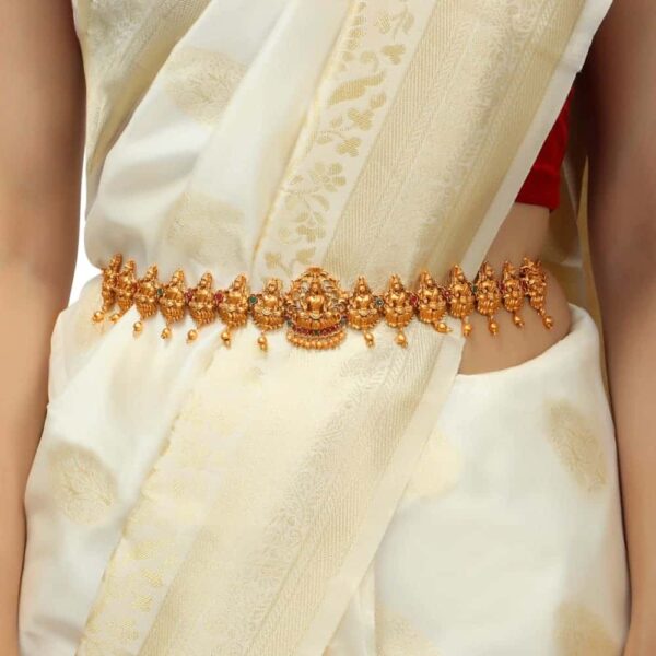 Traditional Gold Plated Temple Jewellery with Goddess