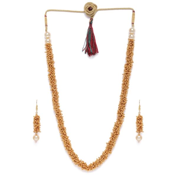 NS0920SS107G-AccessHer Gold plated Handcrafted necklace set