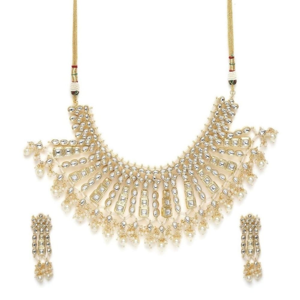 AccessHer Gold Plated Kundan Studded Handcrafted Jewellery