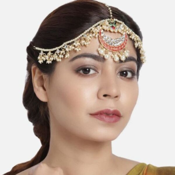 Accessher Gold plated mathapatti For women And