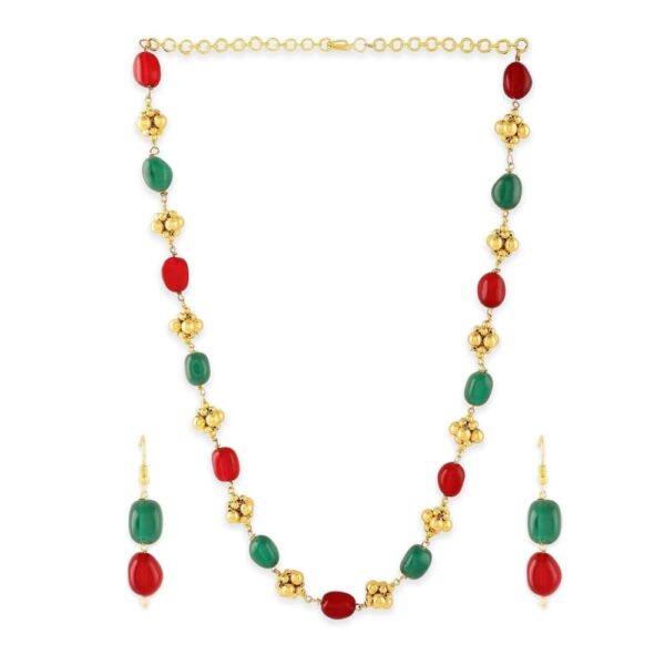AccessHer Traditional Ruby Green Mala with