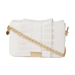 Trendy White Faux Leather Side Hand Bag Sling Bag for Women