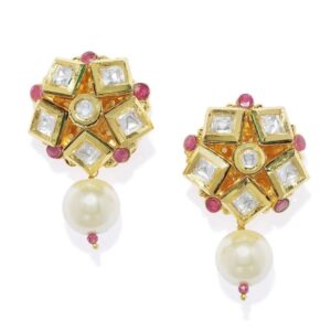 Vilandi Kundan Stud earrings with drop