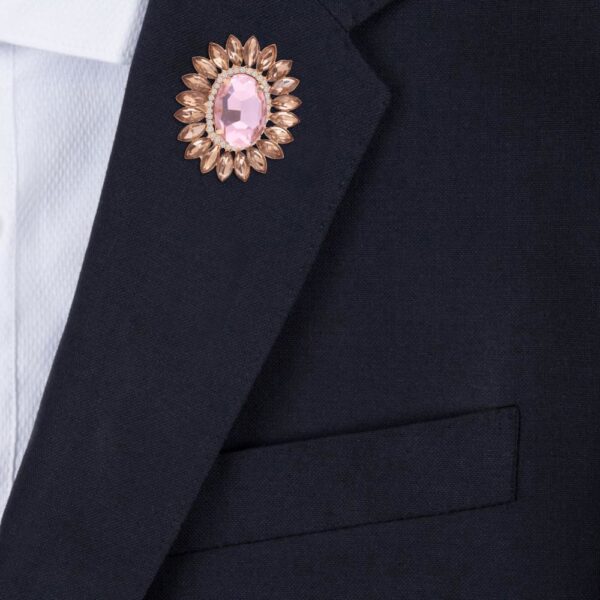 Vintange Rose pink brooch- LP0318GC5046GP