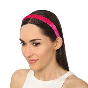 Women Casual Wear Handcrafted Multicolor Velvet Hairband For Girls and Women -HB1121RRP6P180D