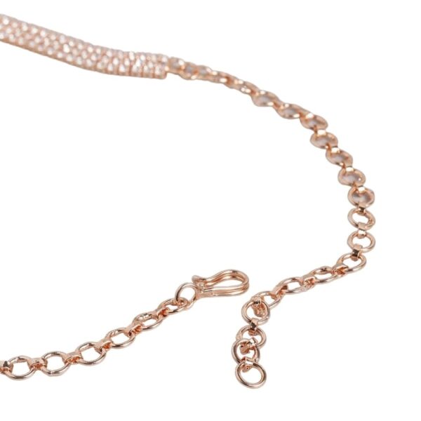 Women Rose-Gold plated AD Studded Handcrafted Necklace For