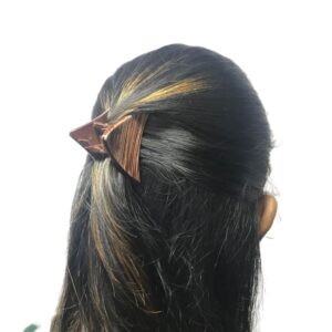 Wooden Texture Acrylic Hair Clutcher/Hair Claw Pack of 6 for Women