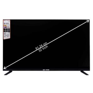 D2C Vision Android Smart LED TV 32 inches with 2 Remotes (Black)
