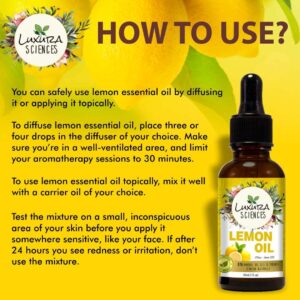 Luxura Sciences Organic Lemon Essential Oil 30 ml