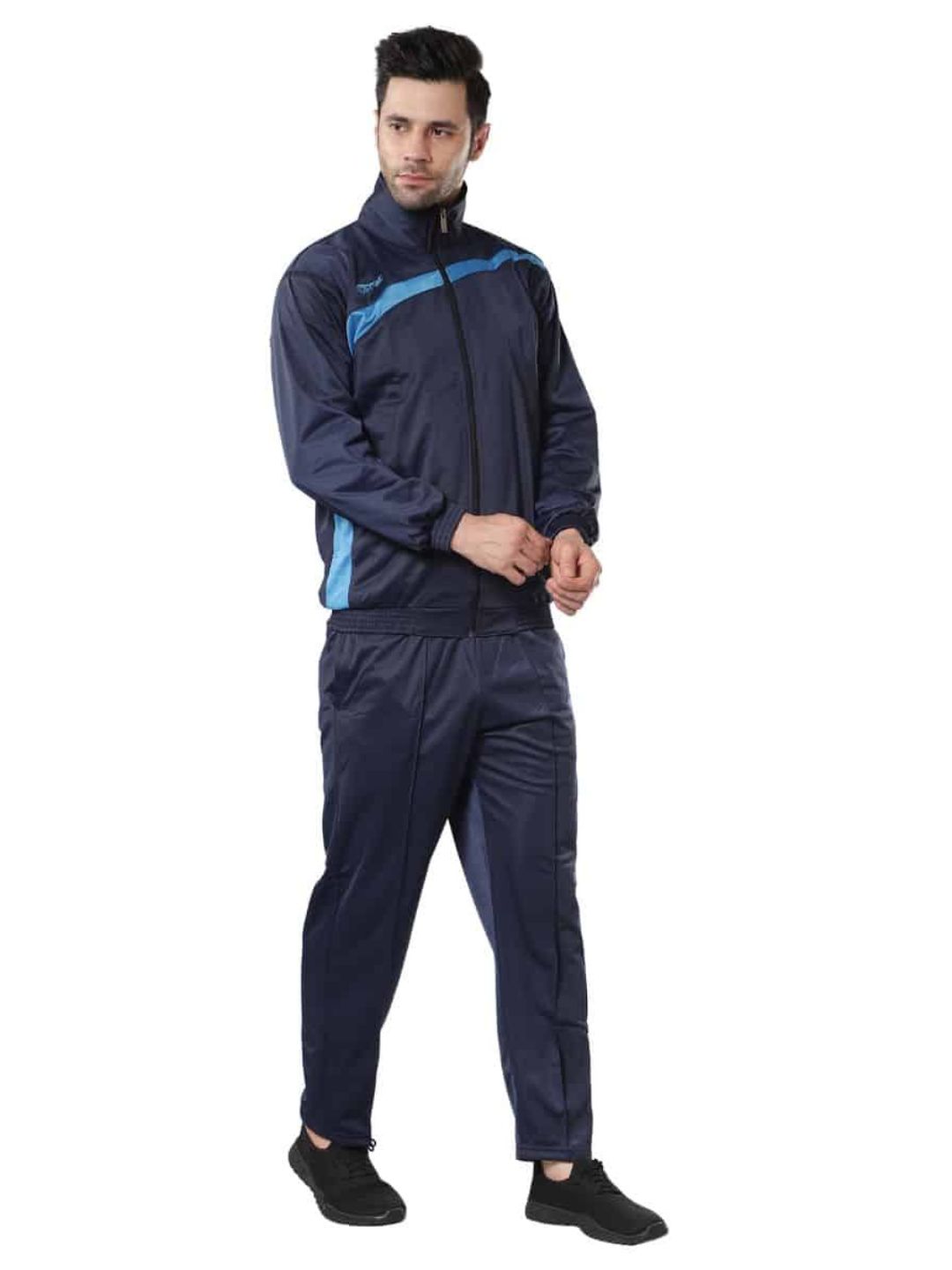 Kasrat Navy Sky blue Super Poly Sport wears tracksuit