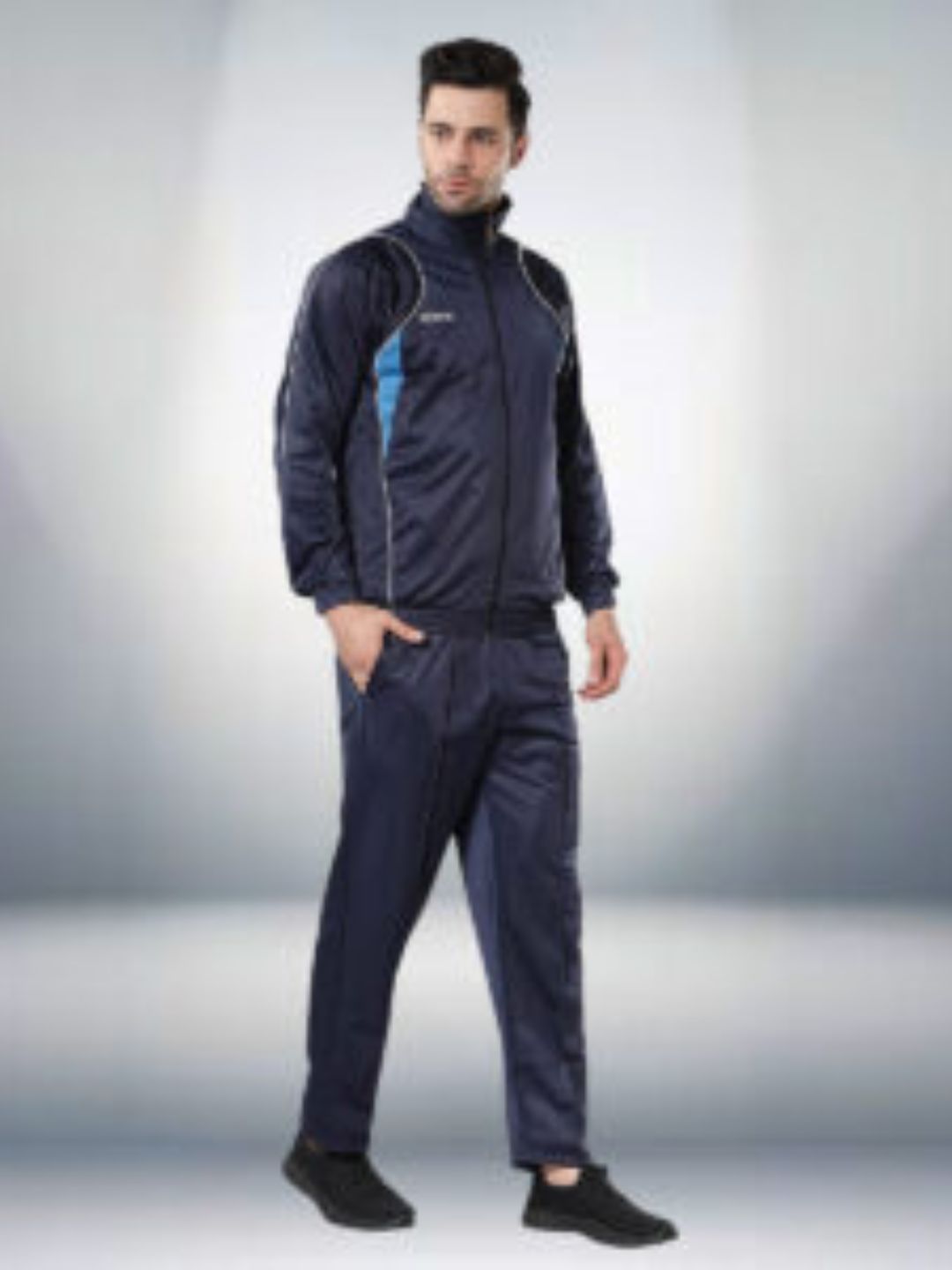 Kasrat Navy Sky blue Super Poly Sport wears tracksuit
