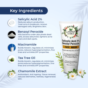Salicylic Acid 2% Face Wash | Anti Acne Face Wash | Niacinamide, Aloe vera