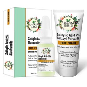 Salicylic face serum and face wash