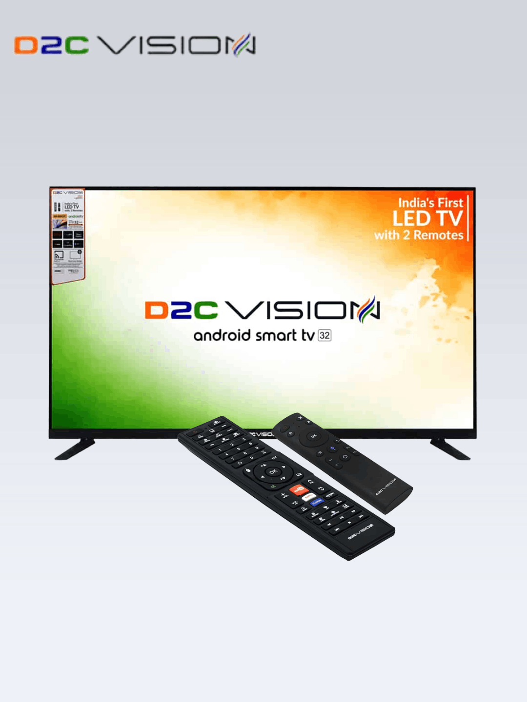 Android 11 Smart LED TV 32 inches with 2 Remotes