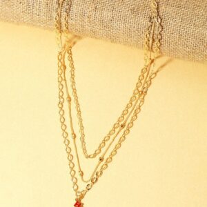 Gold-Plated & Red Brass Layered Chain