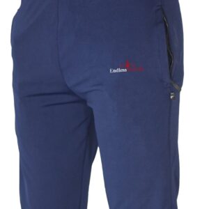 EndlessTrends Unisex Zip Pocket Polyester Lycra Trackpant Navy Blue