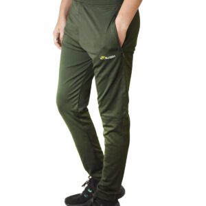 Varjish Unisex Zip Pocket Polyester Lycra Trackpant Green