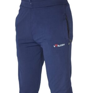 Varjish Unisex Zip Pocket Polyester Lycra Trackpant Navy Blue