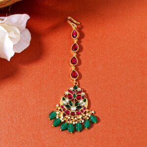 Traditional Delicate Studded Maang Tikka for Women