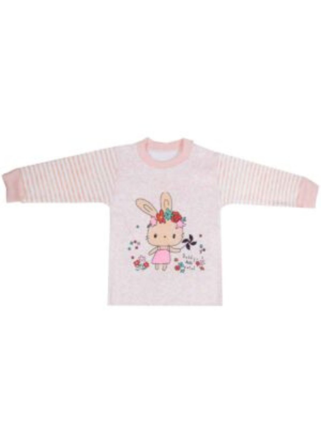 Winter Warm Fleece Kid’s Cartoon Thick Sweatshirt Tshirt and Pyjama Light Pink