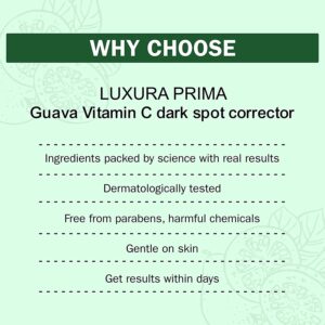 Luxura Prima Guava Vitamin C Serum 30ml For De Pigmentation and Skin Glow