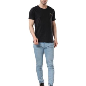 Endless Trendz Short Sleeves Round Neck Black T-Shirt