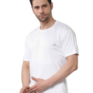 Gym T-Shirt EndlessTrendz Men’s Round Neck White Regular Short Sleeve Sports & Gym T-shirt