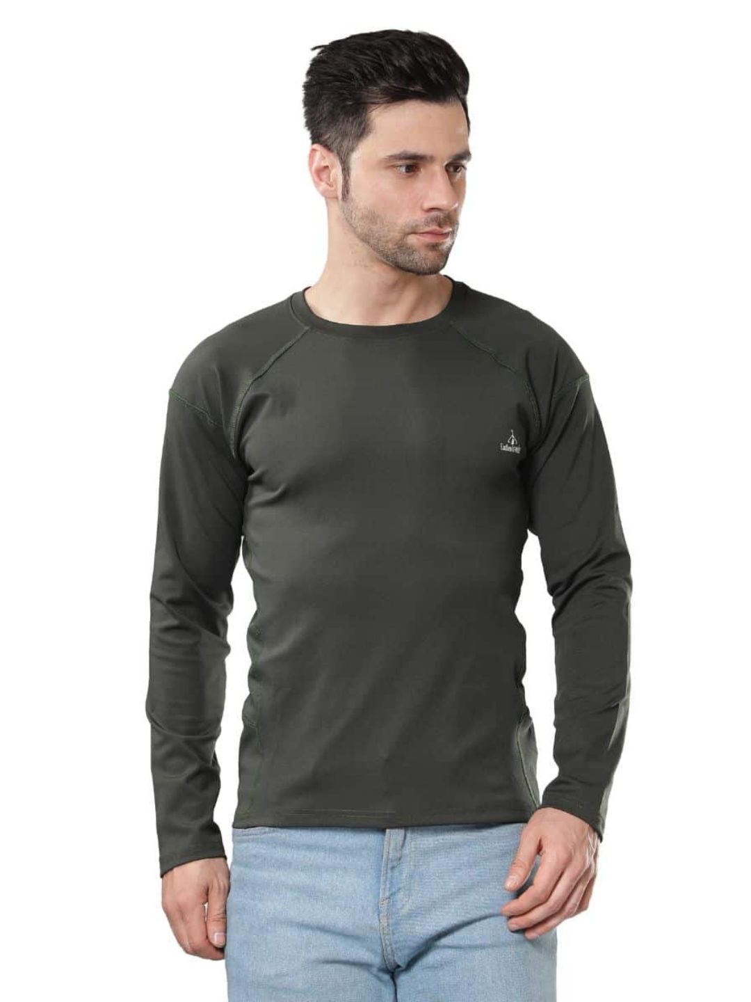 Endless Trendz Olive Green T-Shirt Dryfit for Men