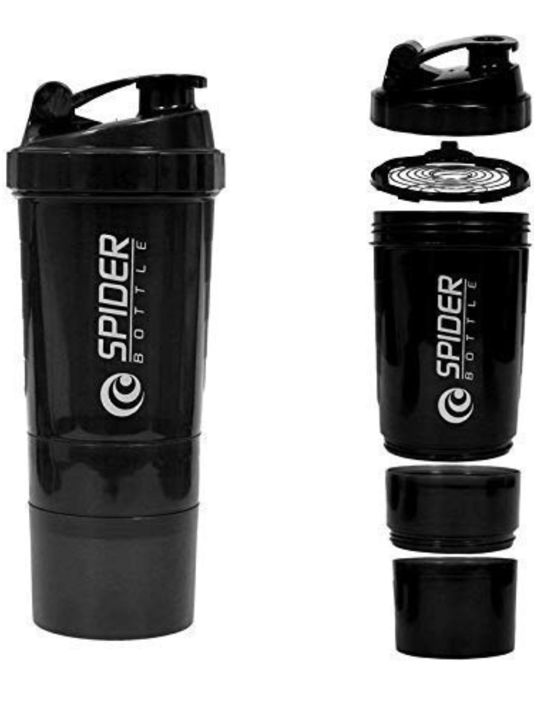 Kasrat Spider Shaker Bottle 500 ML - BLACK