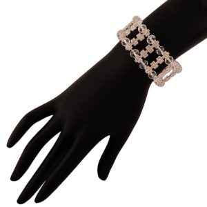 ACCESSHER Elegant Geometric Hand Cuff Bracelet