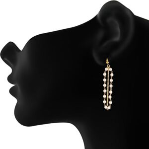 AccessHer Fashion Women Indian Traditional Bollywood Pearl Single Line Dangle Earring