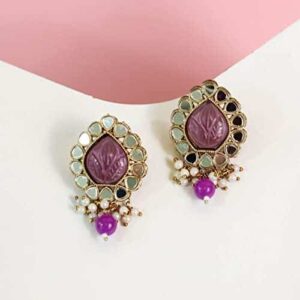 Women stylish fancy Gold Plated AD studded Earring for women and girls