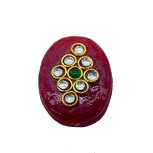 Accessher Jewellery Designing Kundan Beads Pack of 6