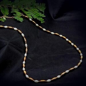 AccessHer Gold Color Copper Material Gold and Pearls kamarband