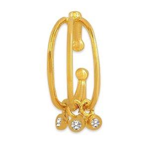 AccessHer Gold Color Brass Material Nose pin