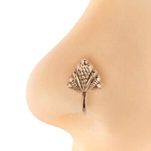 Gold Plated Antique triangle shaped Traditional Nose pin (nathni) girls and women NR1117GC12GC