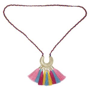 Accessher Hi-Gold Plating Tassel Necklace for Women