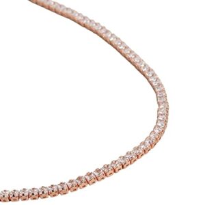 Rose-Gold plated AD Studded Necklace