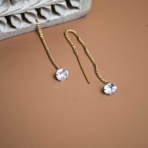 Delicate American Diamond Studded Studs Earrings