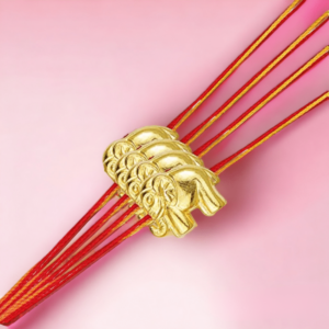 AccessHer Gold Color Acrylic Rakhi Pack of 20