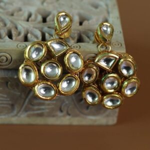Vilandi Kundan Embedded Dangle Earrings