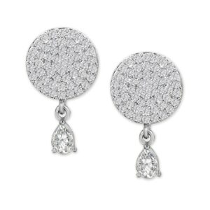 Silver Plated American Diamond Stud Earrings