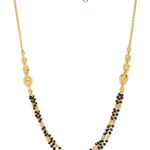 Black Gold-Plated Beaded Mangalsutra