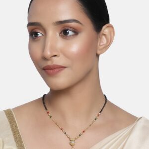 Black Gold-Plated Beaded Mangalsutra