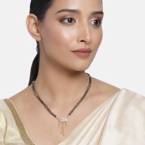 Black Gold Plated Beaded Mangalsutra